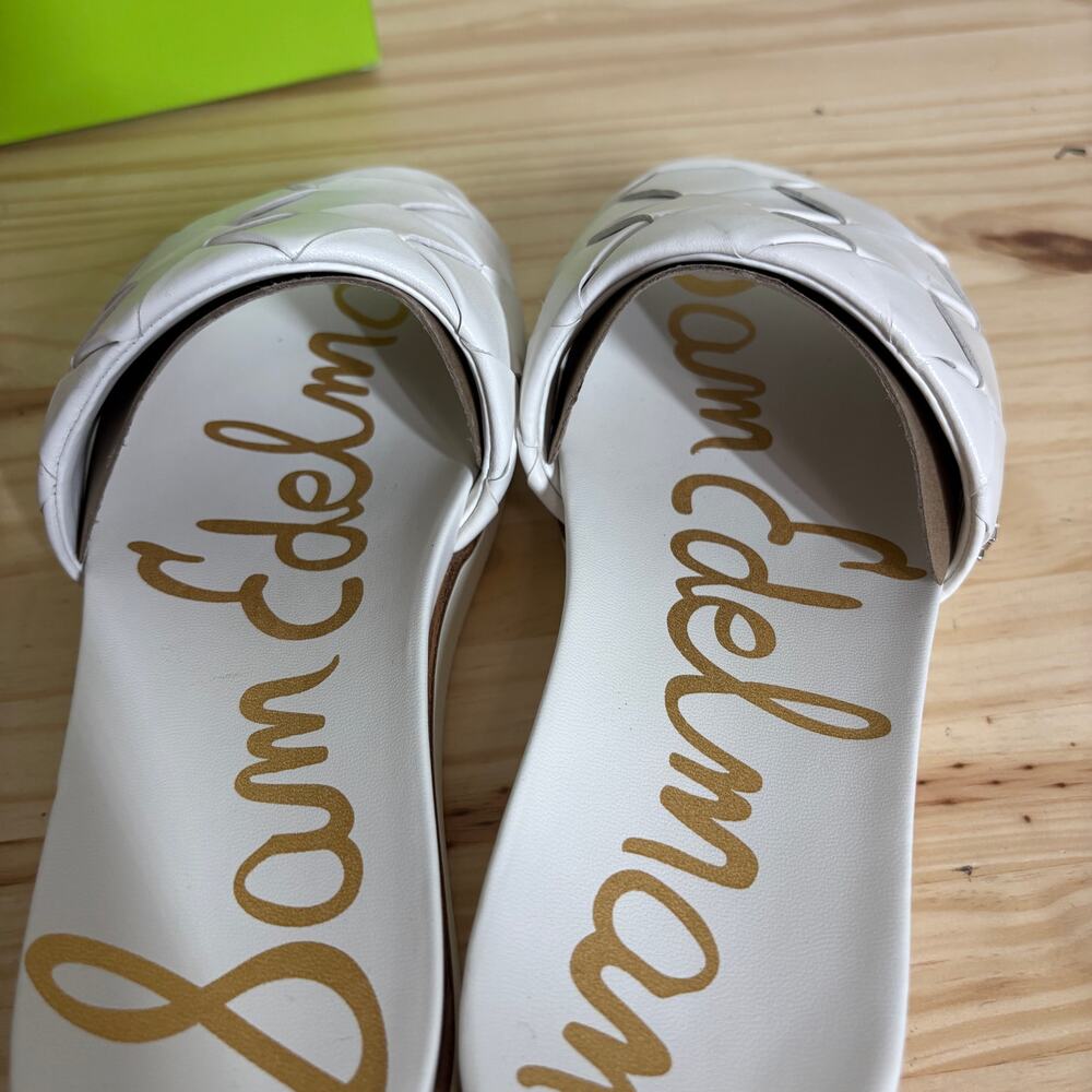 Sam Edelman Women Size 7.5 Adaley Slide Sandals White Slip On Open Toe - Picture 7 of 8